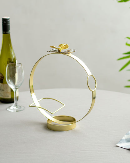 'Butterfly Motif' Bottle Wine Rack