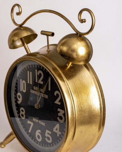 'Antiquite' Rustic Gold Table Clock