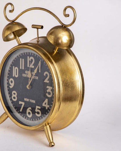 'Antiquite' Rustic Gold Table Clock