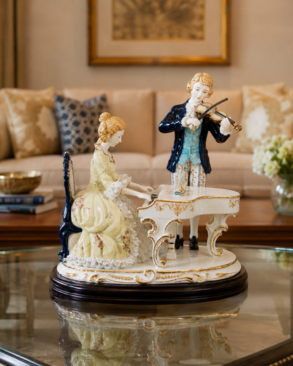 'Musical Duet' Fine Porcelain Figurine