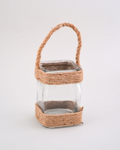 'Boho Chic Macramé' Macrame Glass Vase - Small