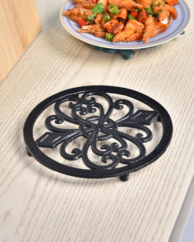 'Fleur De Lis' Cast Iron Trivet
