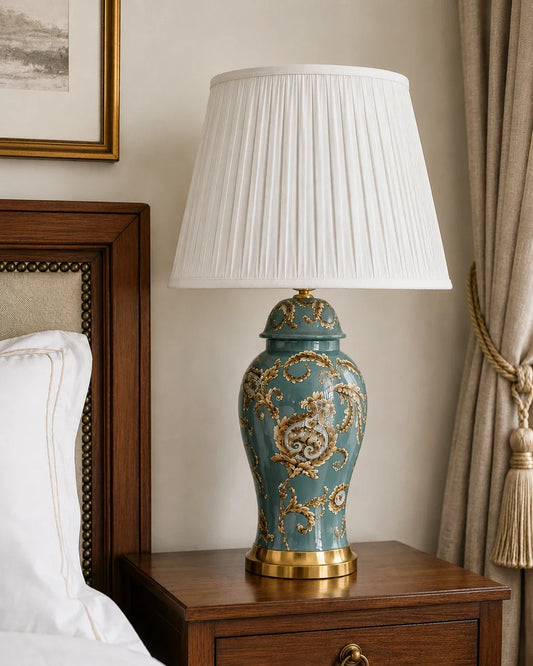 Acanthus Leaf Motif Table Lamp