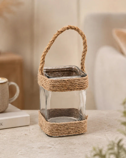 'Boho Chic Macramé' Macrame Glass Vase - Small